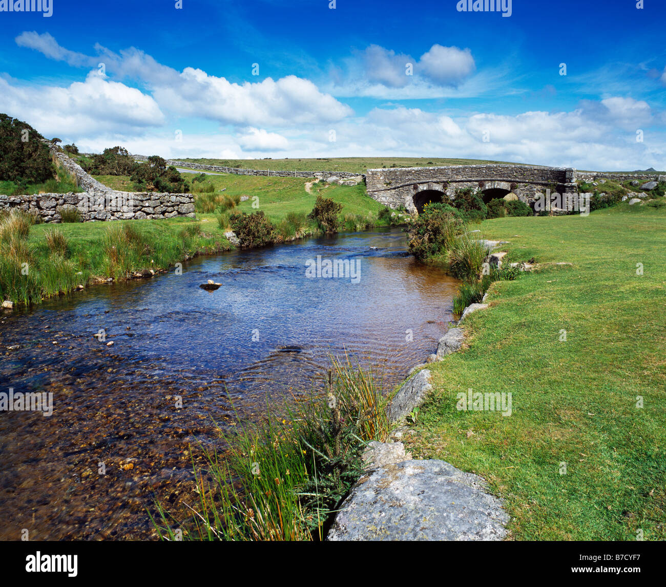 Cherry Brook Bridge near Princetown, Dartmoor National Park, Devon