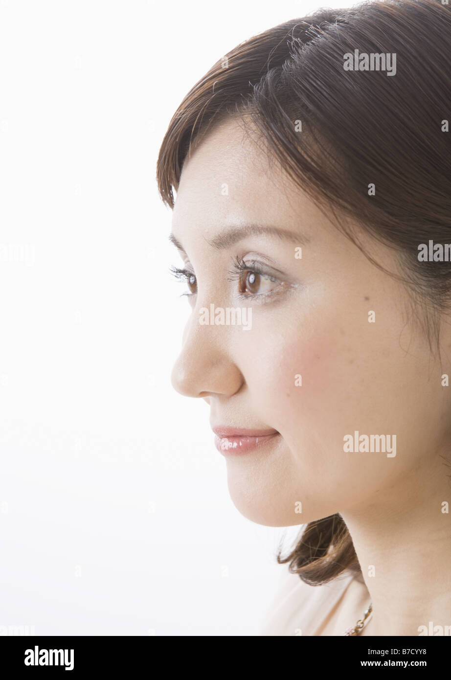 Side view of woman's face Stock Photo - Alamy