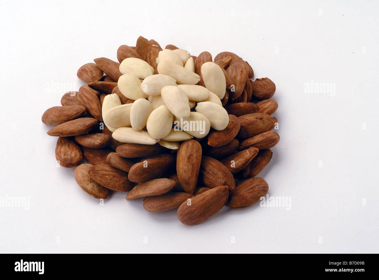Almonds blanched and unblanched agriculture nuts drupe prunus dulcis hi