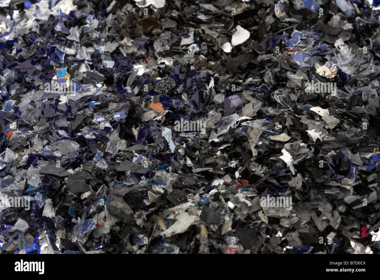 pile of shredded magnetic media Stock Photo