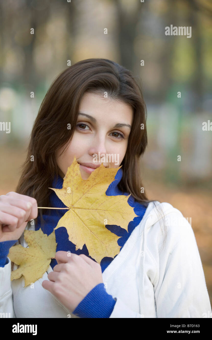 Portrait of a teenage girl, outdoors Stock Photo