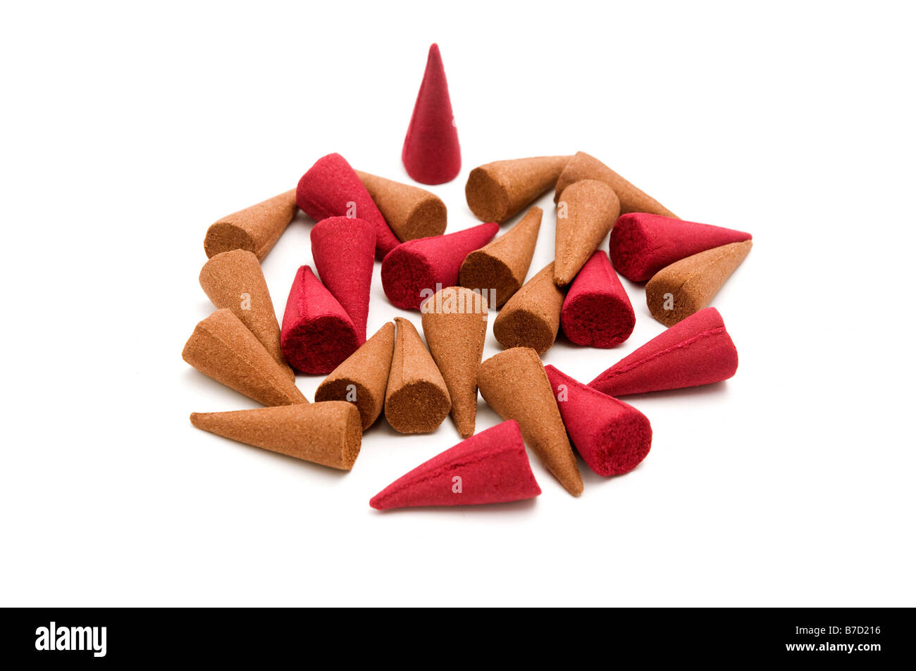 Incense cones on a white background Stock Photo