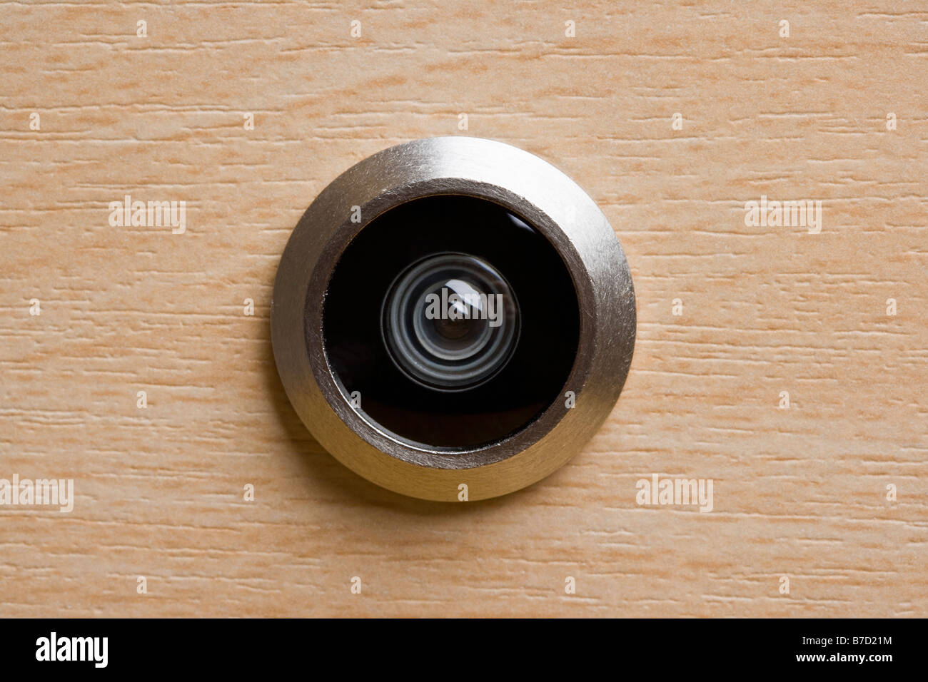 Door peephole, extreme closeup Stock Photo Alamy