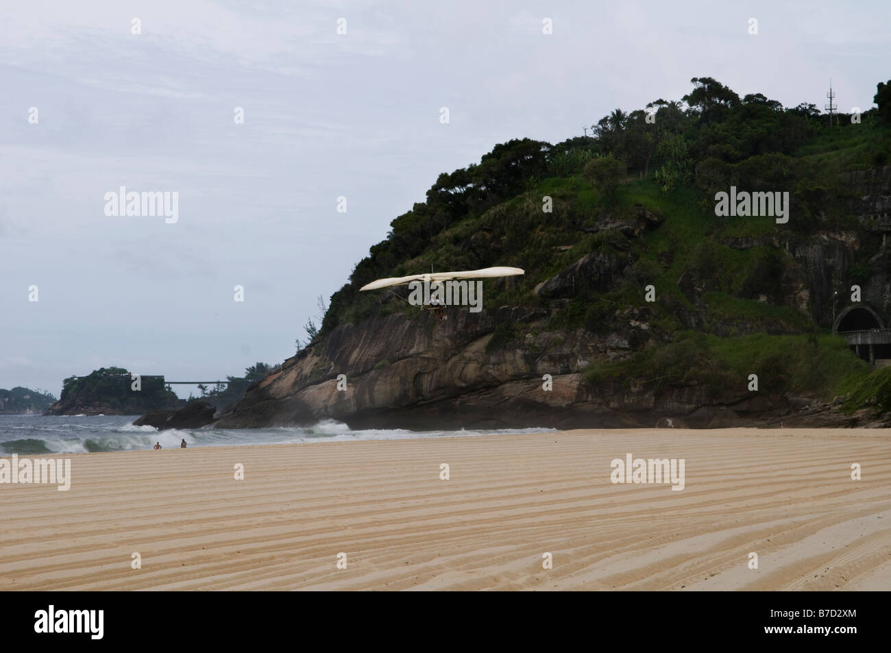 hand gliding in Rio. Stock Photo