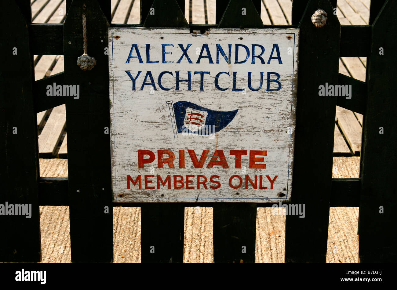 A sign in Southend, Essex, announcing 'Alexandra Yacht Club Private