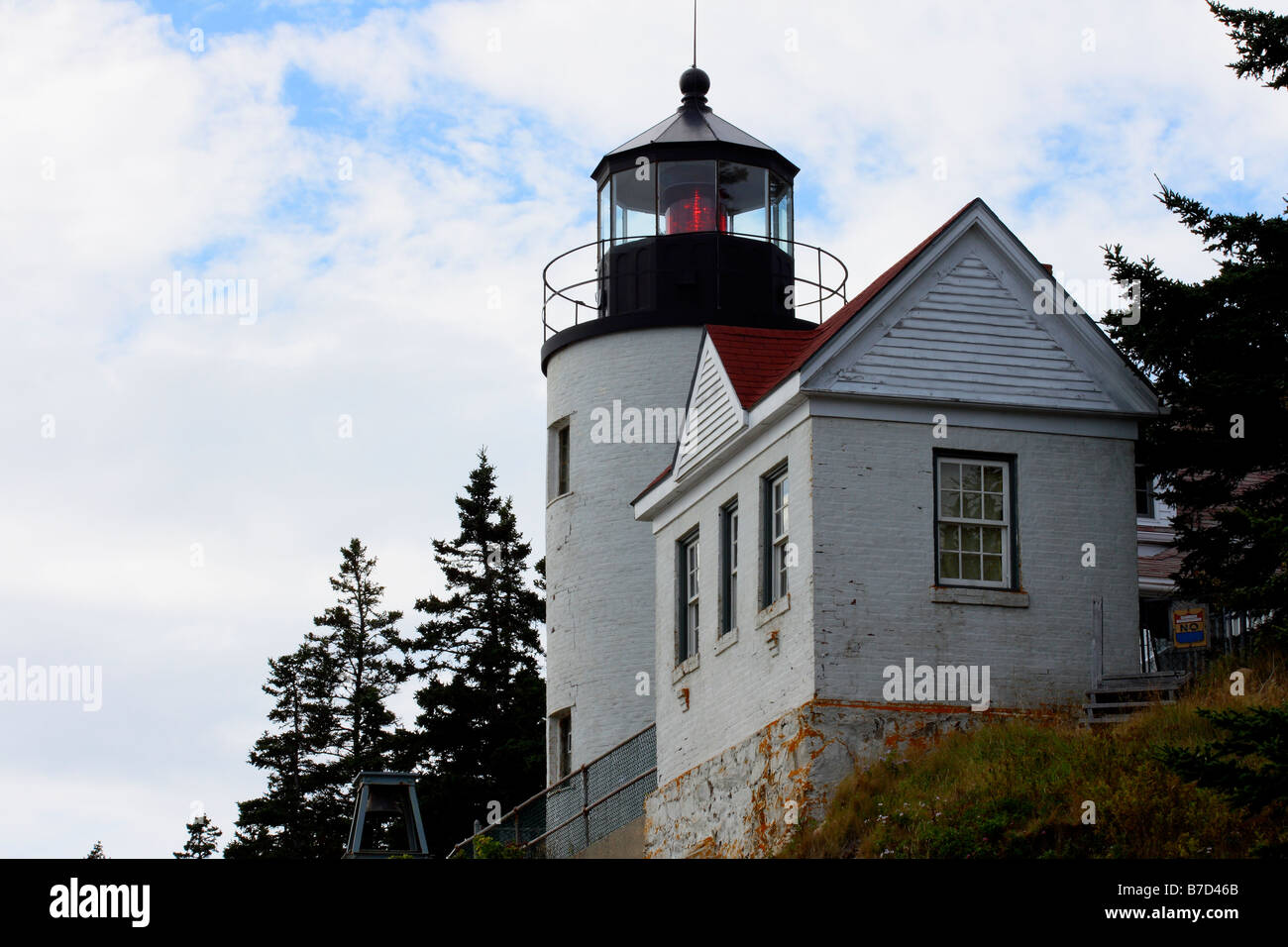 bass harbor head light lighthouse Stock Photo Alamy