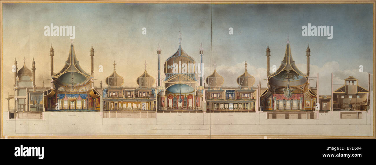 Royal Pavilion Brighton Pavilion Section Stock Photo