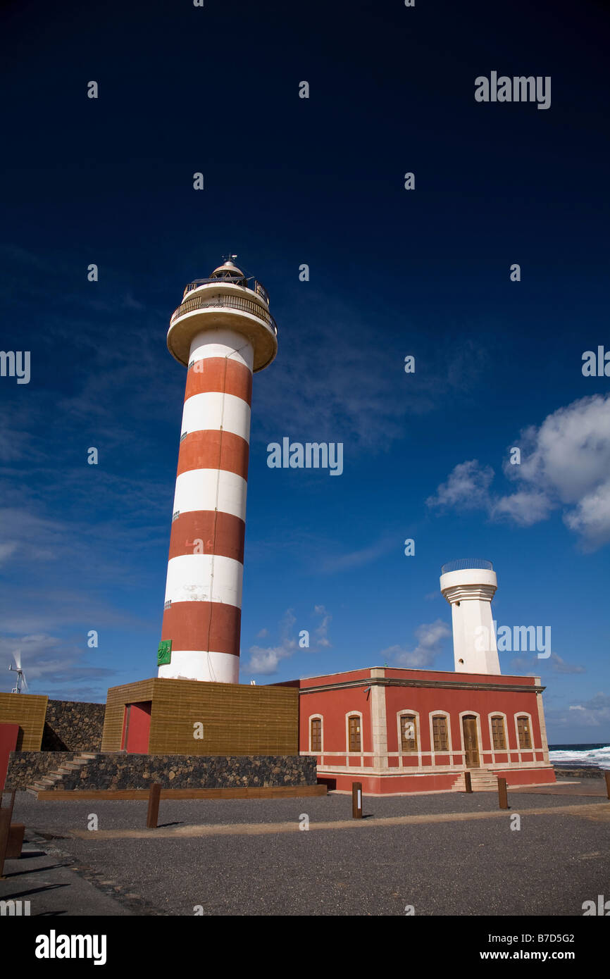 El Toston lighthouse by El Cotillo on Fuerteventura Stock Photo