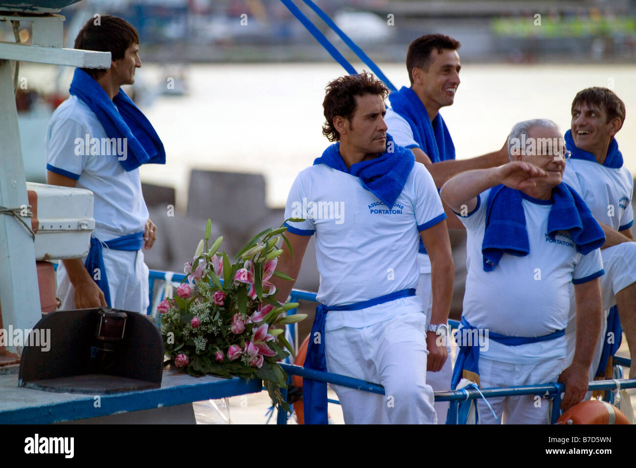 Procession by the sea, Madonna di Costantinopoli feast, Salerno