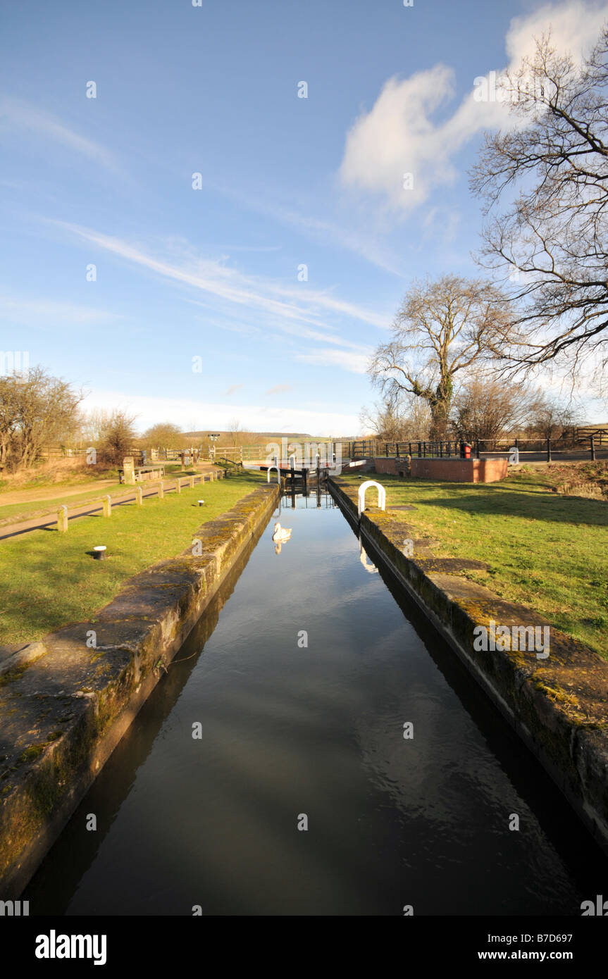 Lock on Chesterfield canal in Derbyshire England UK Stock Photo Alamy
