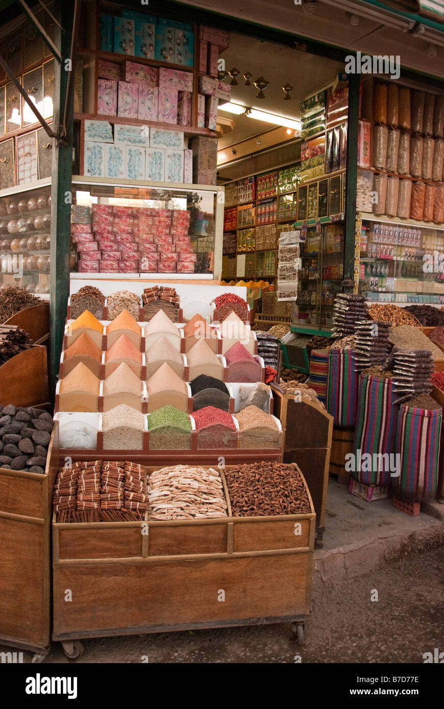 Magic Spice Shop Aswan Stock Photo