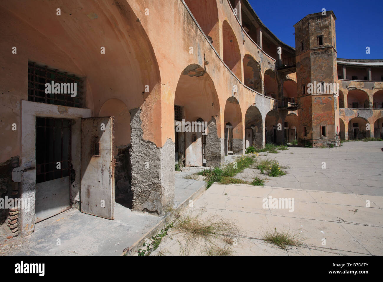 Prison of Santo Stefano, Ventotene island, Lazio, Italy Stock Photo