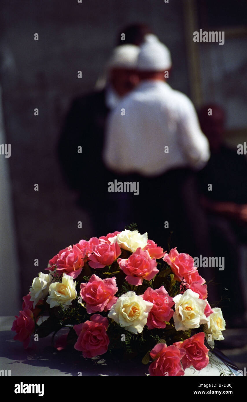 Flowers at a Druze  wedding. Stock Photo