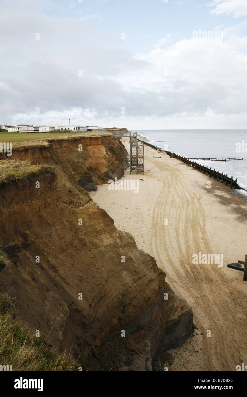 Coastal Erosion at Happisburgh Norfolk England Stock Photo - Alamy