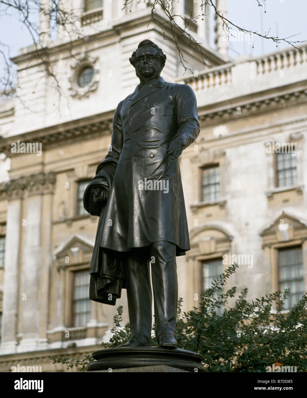 Palmerston statue Parliament Square London Stock Photo Alamy