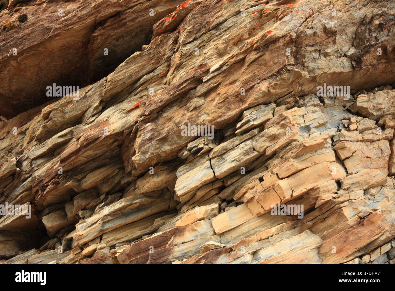 Layers of rock in Waterton National park, Alberta Stock Photo