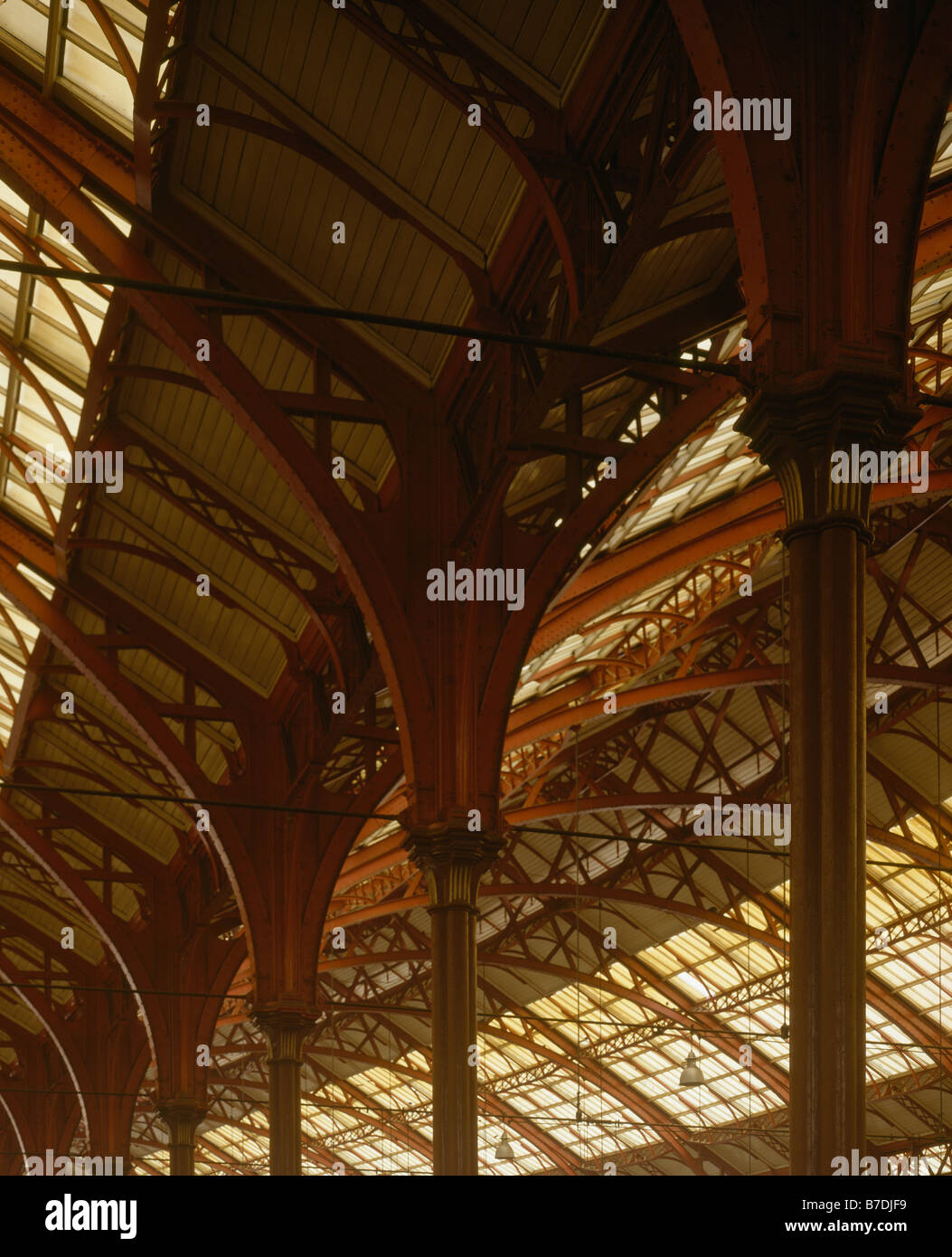 Brighton Station Roof Trainshed Stock Photo