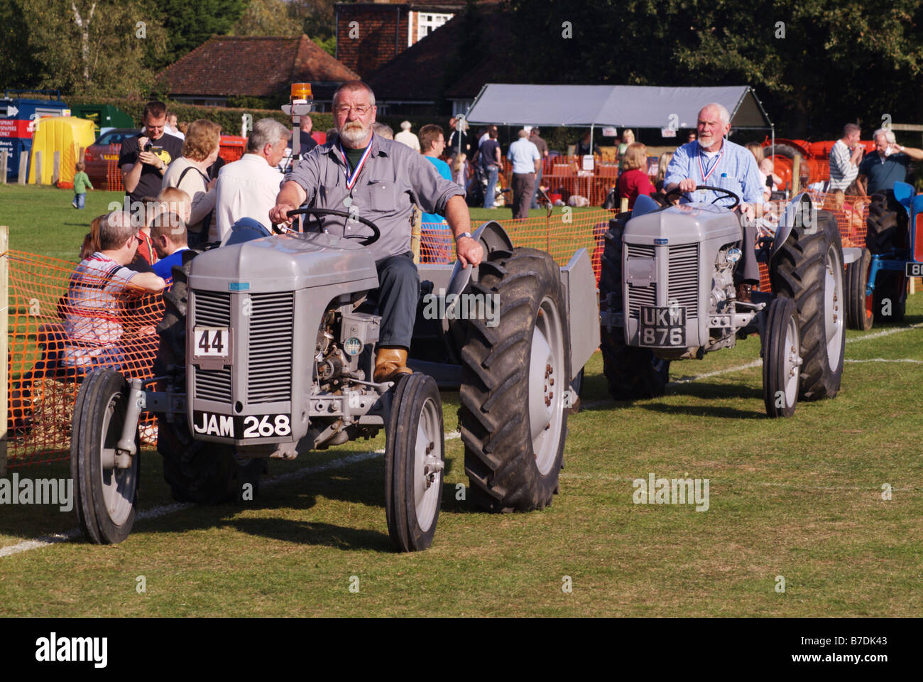 farmer grey small ferguson tractor old classic biddenden village spectacular day out kent england uk europe Stock Photo