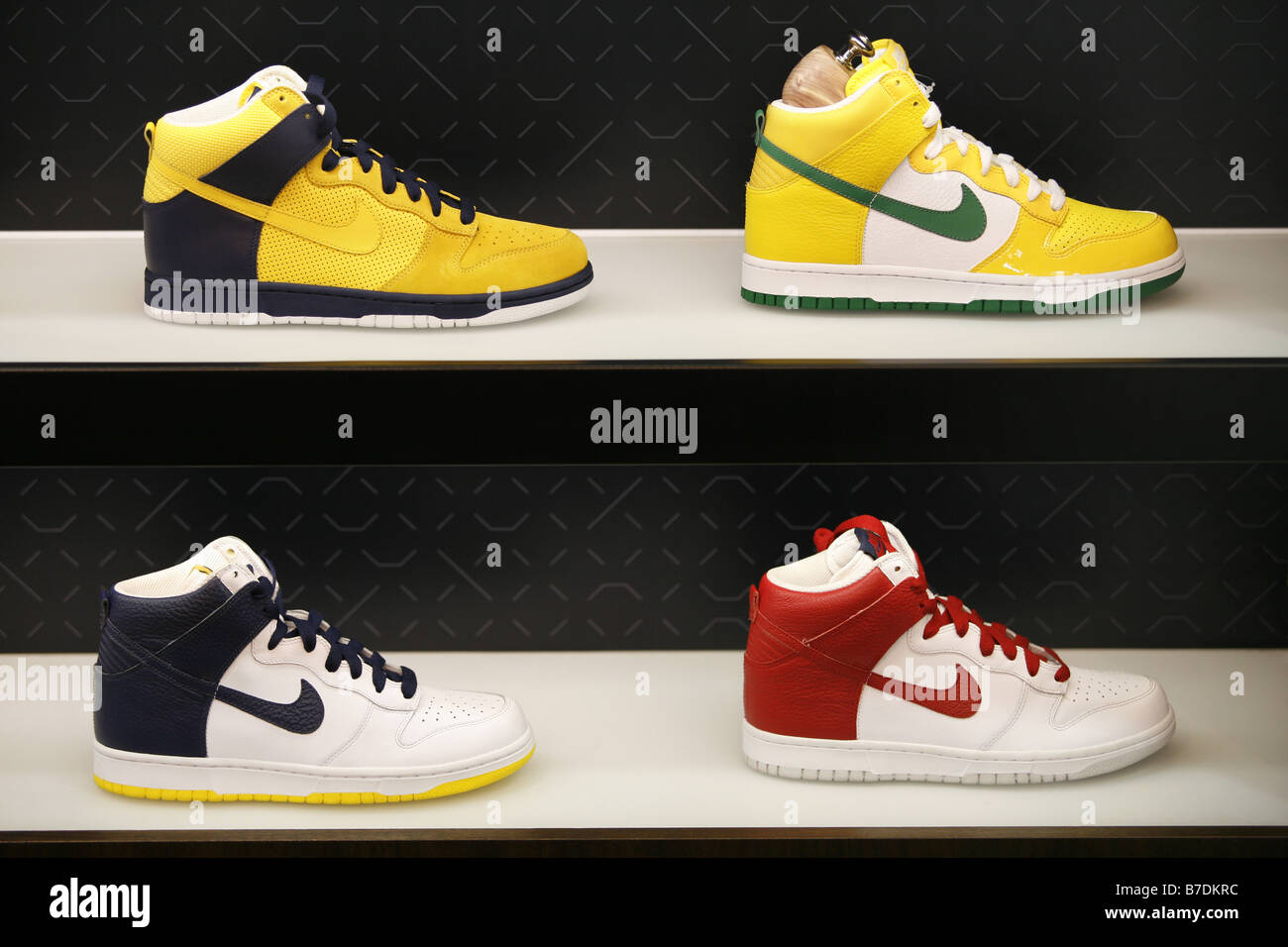 Basketball Shoes, Nike Store, Harlem, New York City, USA Stock Photo