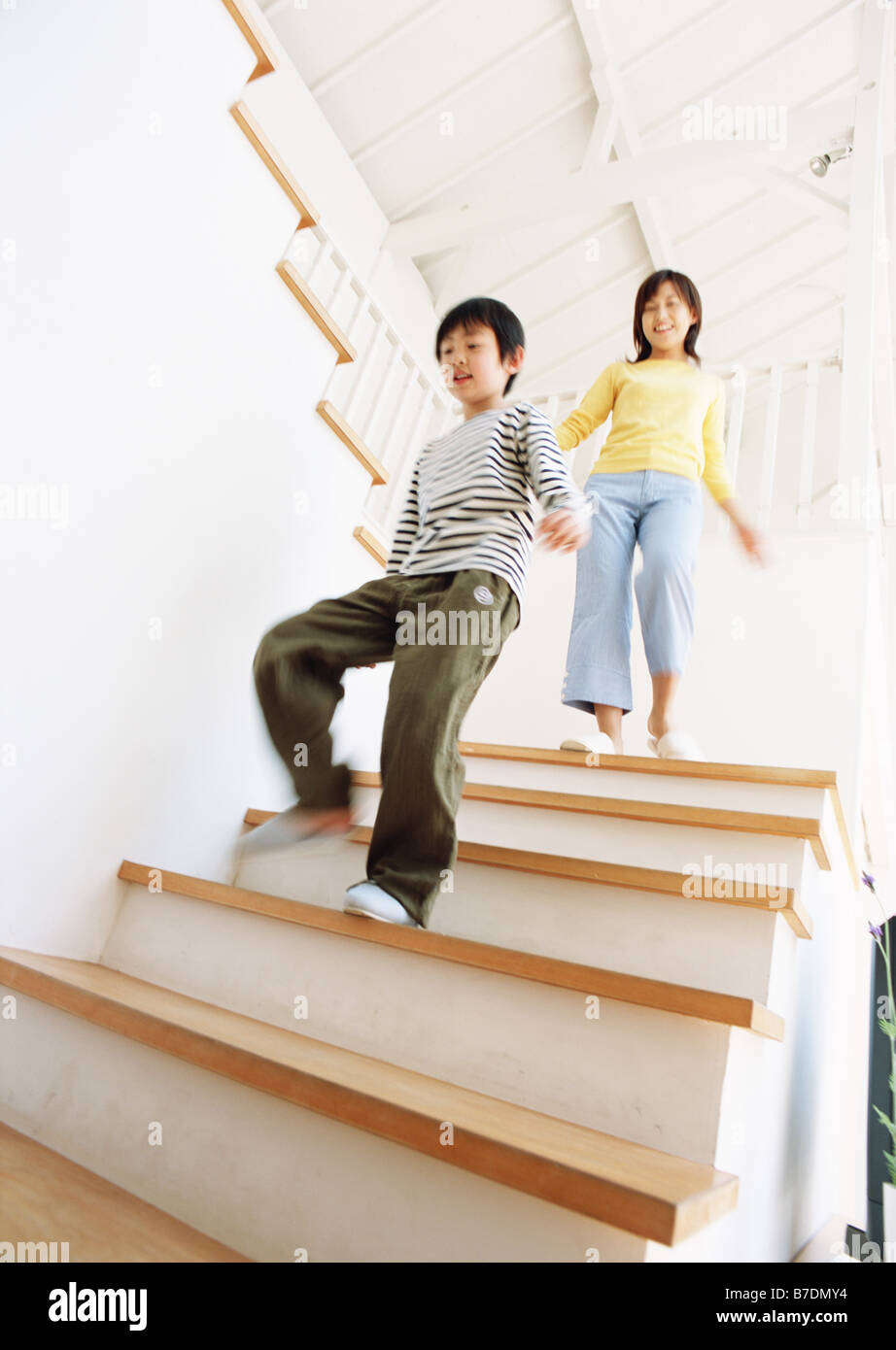 Image of going down stairs Stock Photo Alamy