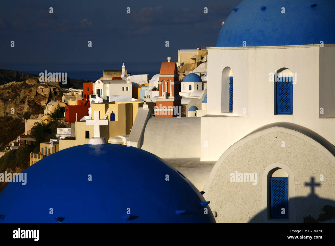 Picturesque Oia (Ia) cupolas Stock Photo Alamy