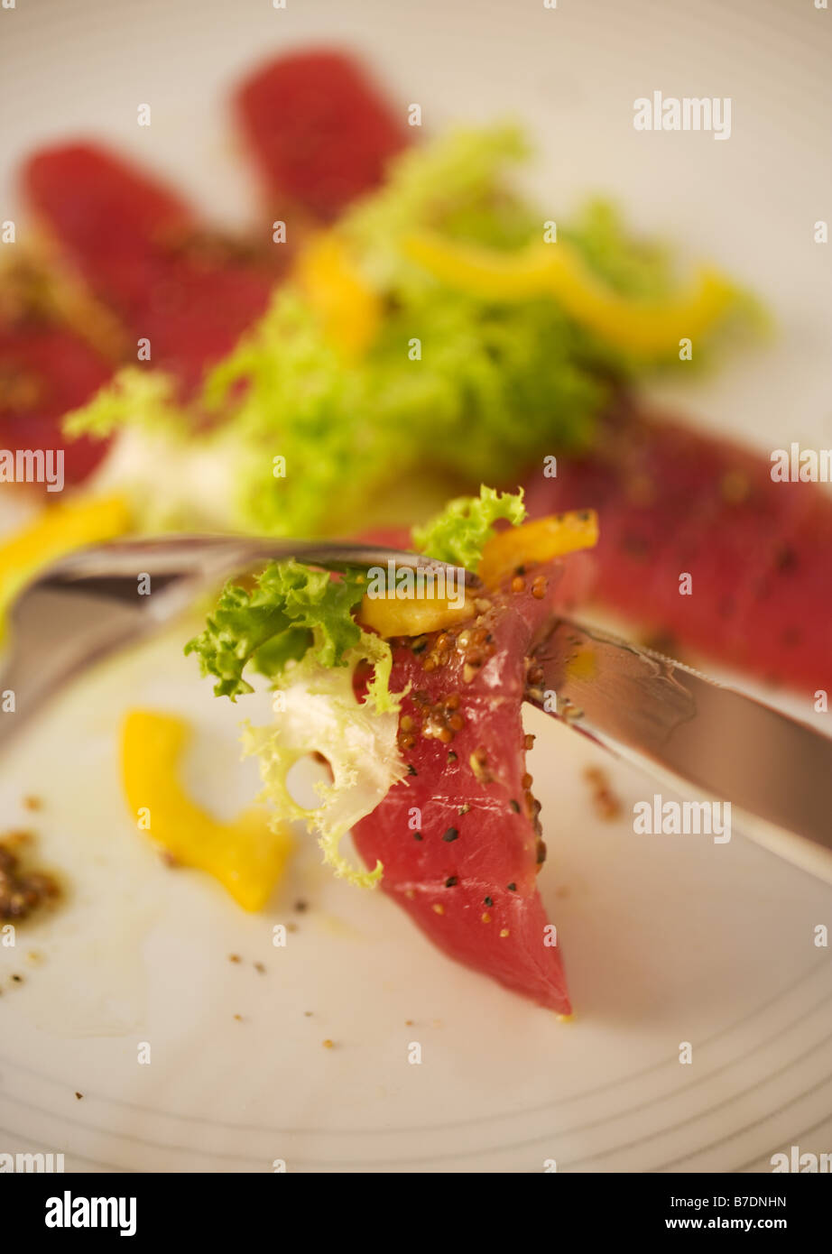 Carpaccio of Tuna Stock Photo Alamy