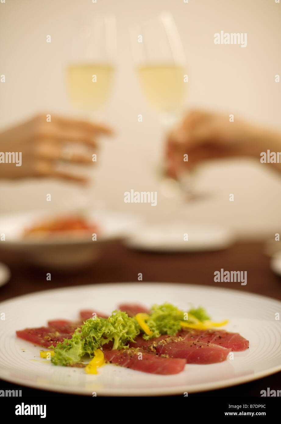 Carpaccio of Tuna Stock Photo Alamy