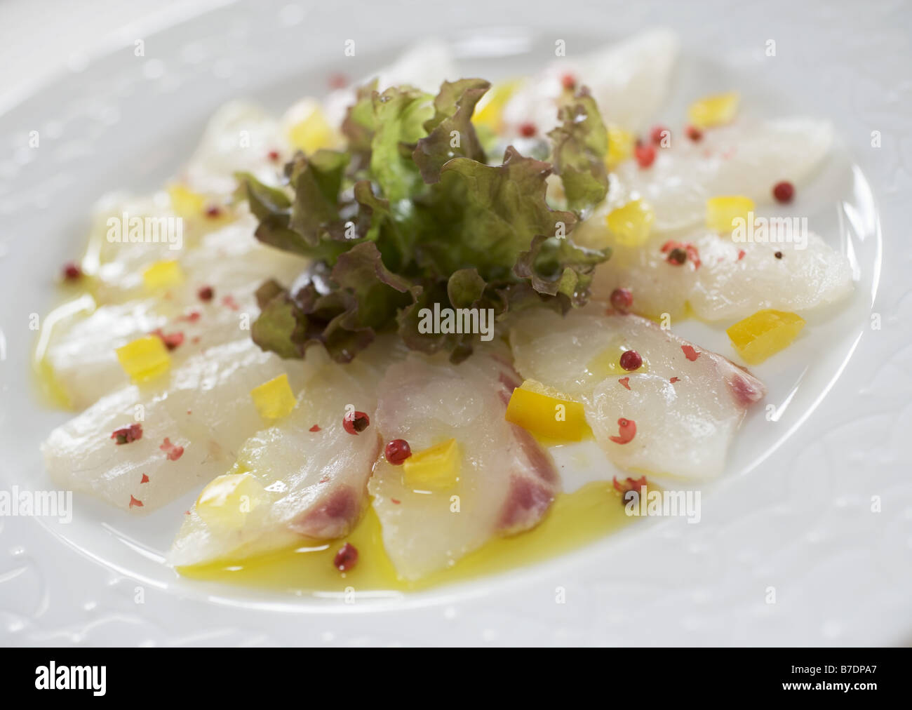 Carpaccio of Red snapper Stock Photo Alamy