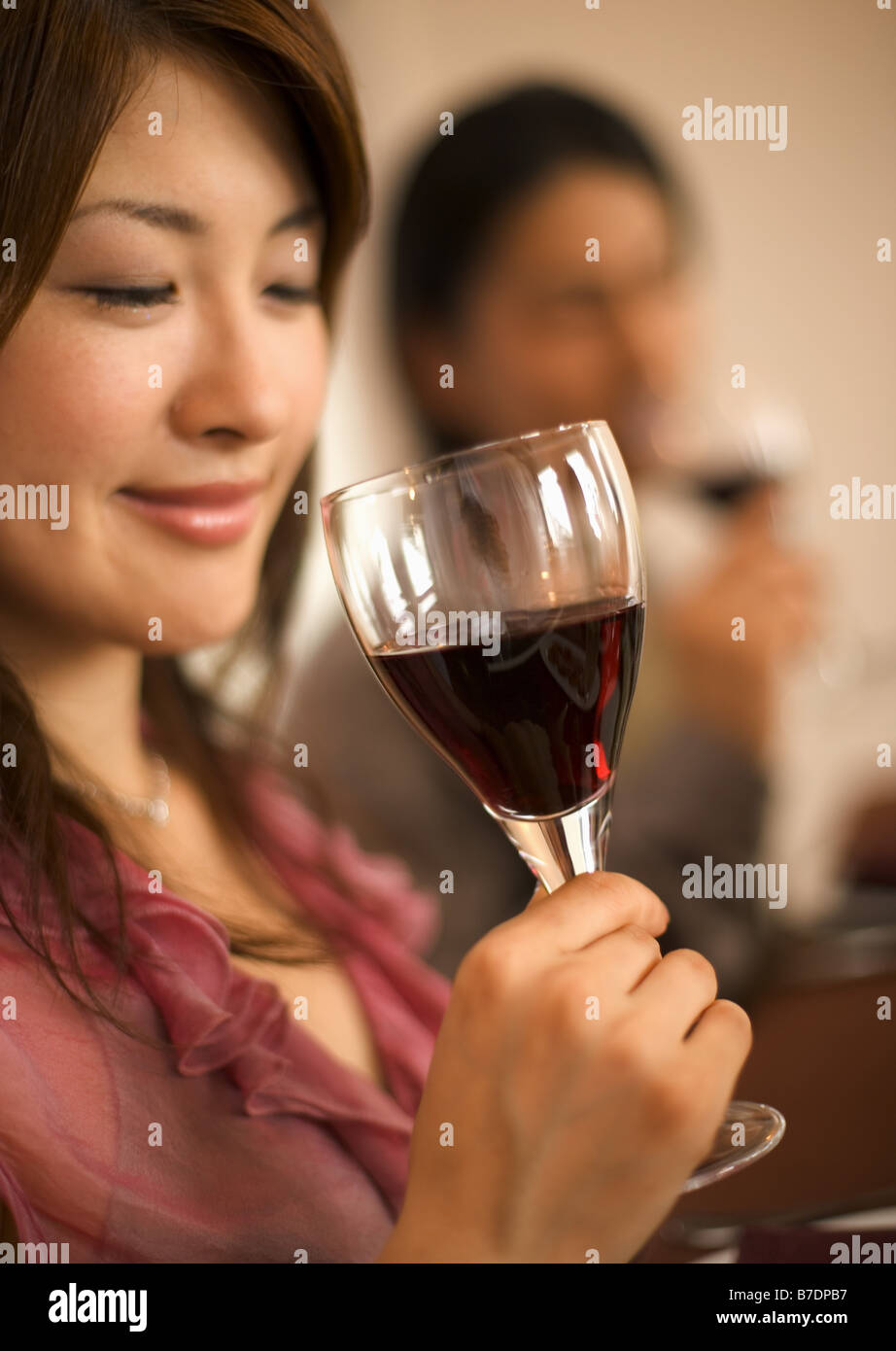 woman-drinking-red-wine-stock-photo-alamy