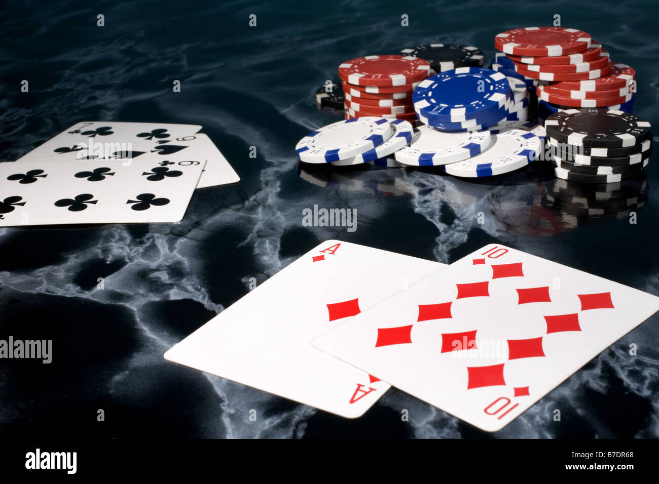 card game, pontoon, twenty one Stock Photo