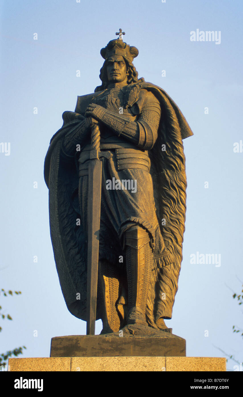 Statue of Grand Duke Vytautas the Great in Kaunas Lithuania Stock Photo