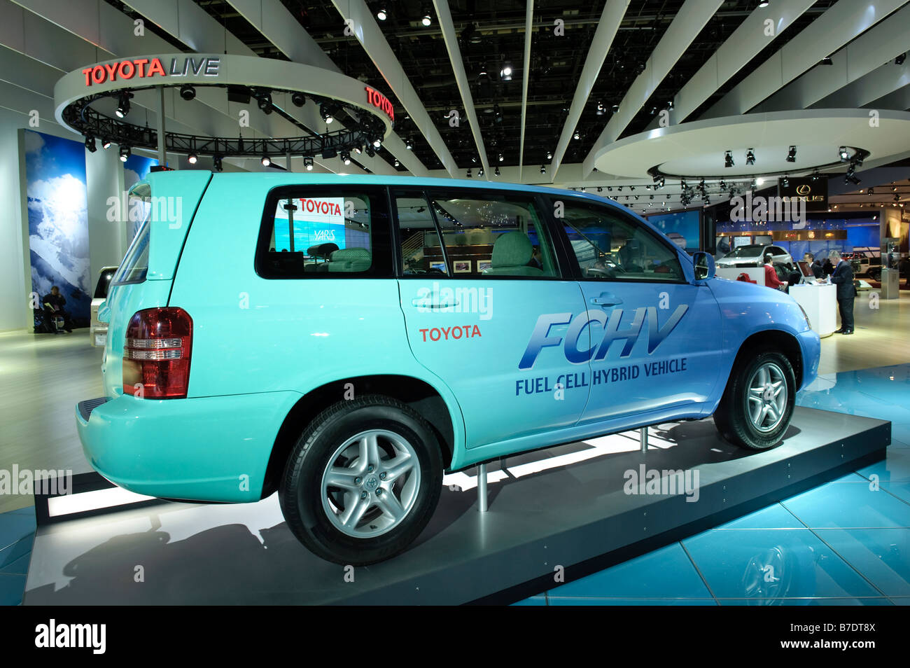 Toyota FCHV fuel cell hybrid vehicle at the 2009 North American International Auto Show in Detroit Michigan USA Stock Photo