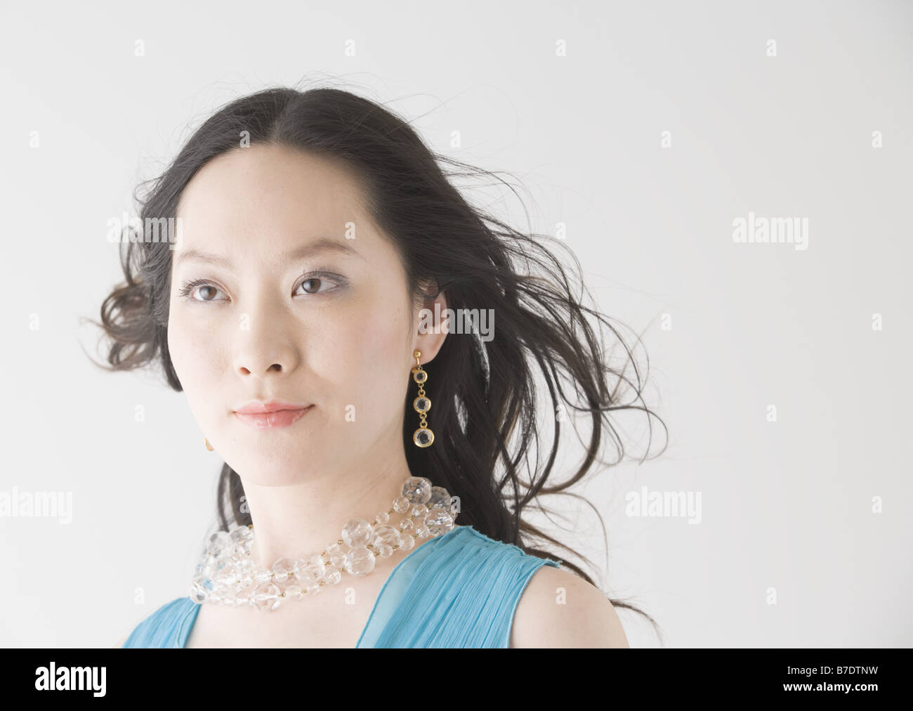 Beauty in blue dress hi-res stock photography and images - Alamy