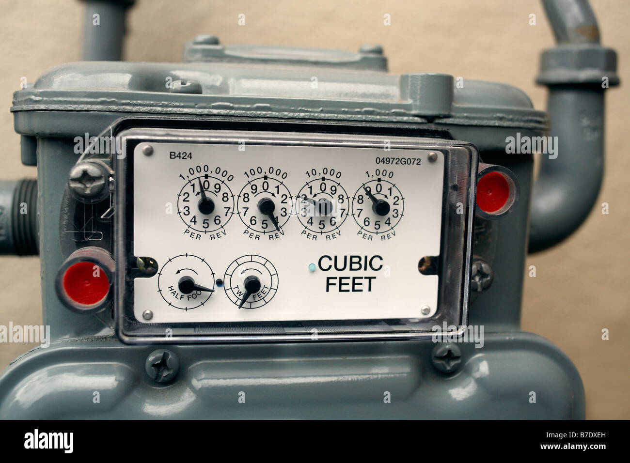 Home natural gas meter Stock Photo Alamy