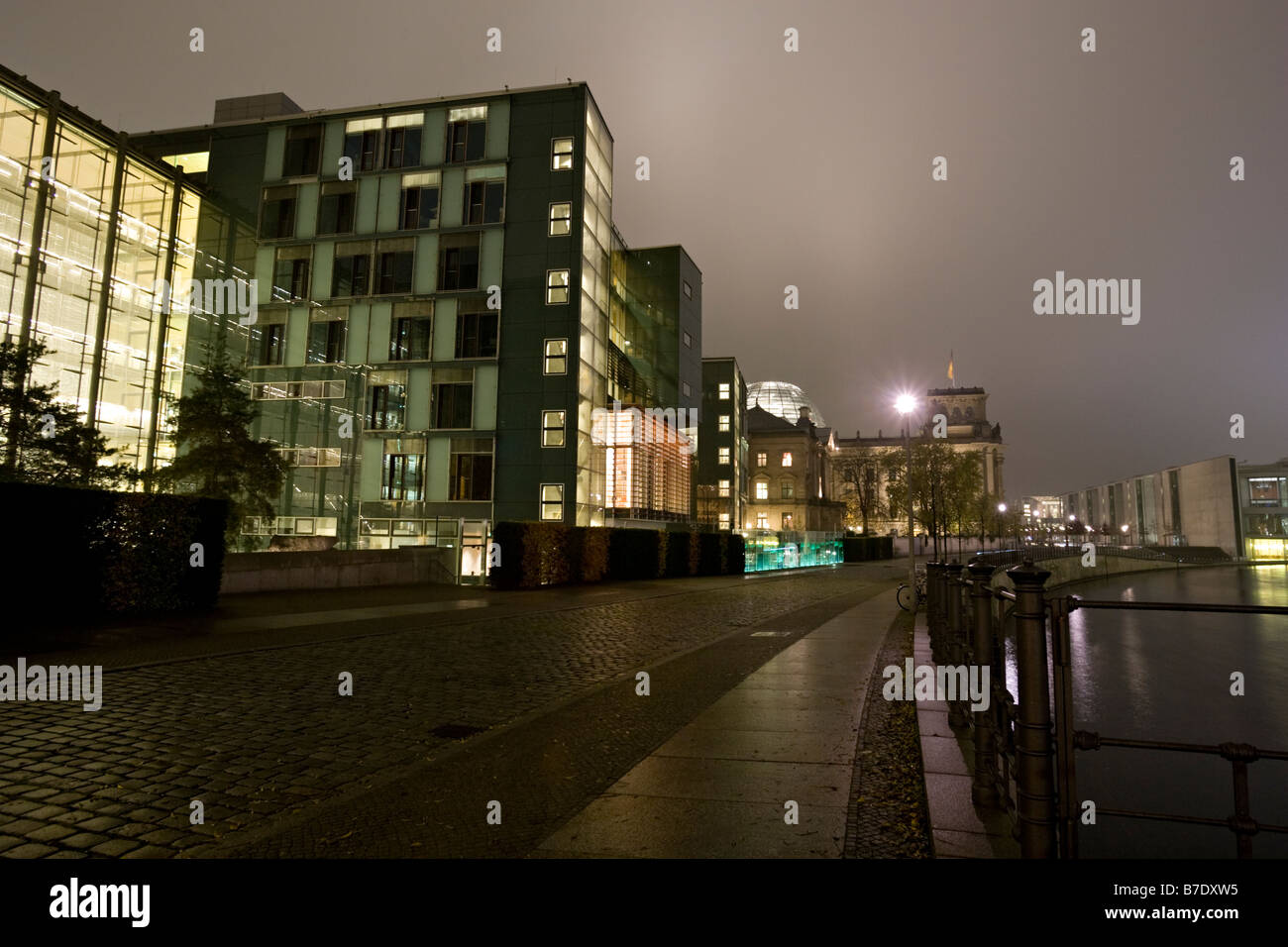 German Bundestag Parliament Jakob Kaiser Haus Building At Night
