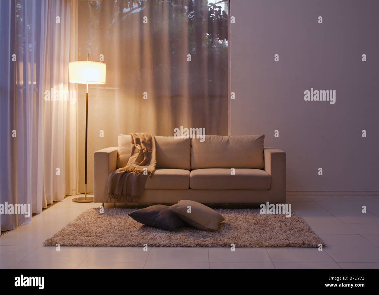 Living room view orange hi-res stock photography and images - Alamy