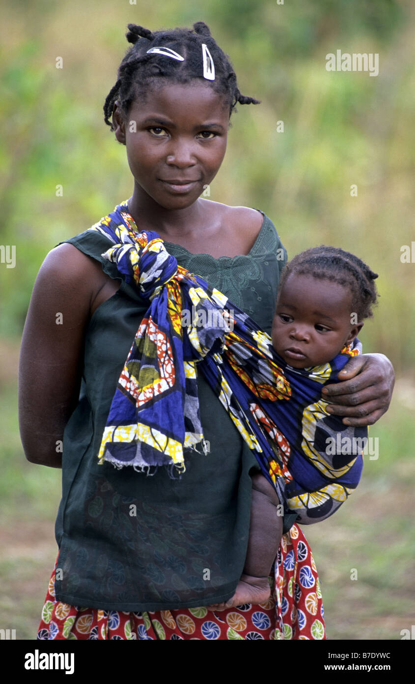 mother and child in Africa, Zambia Stock Photo Alamy