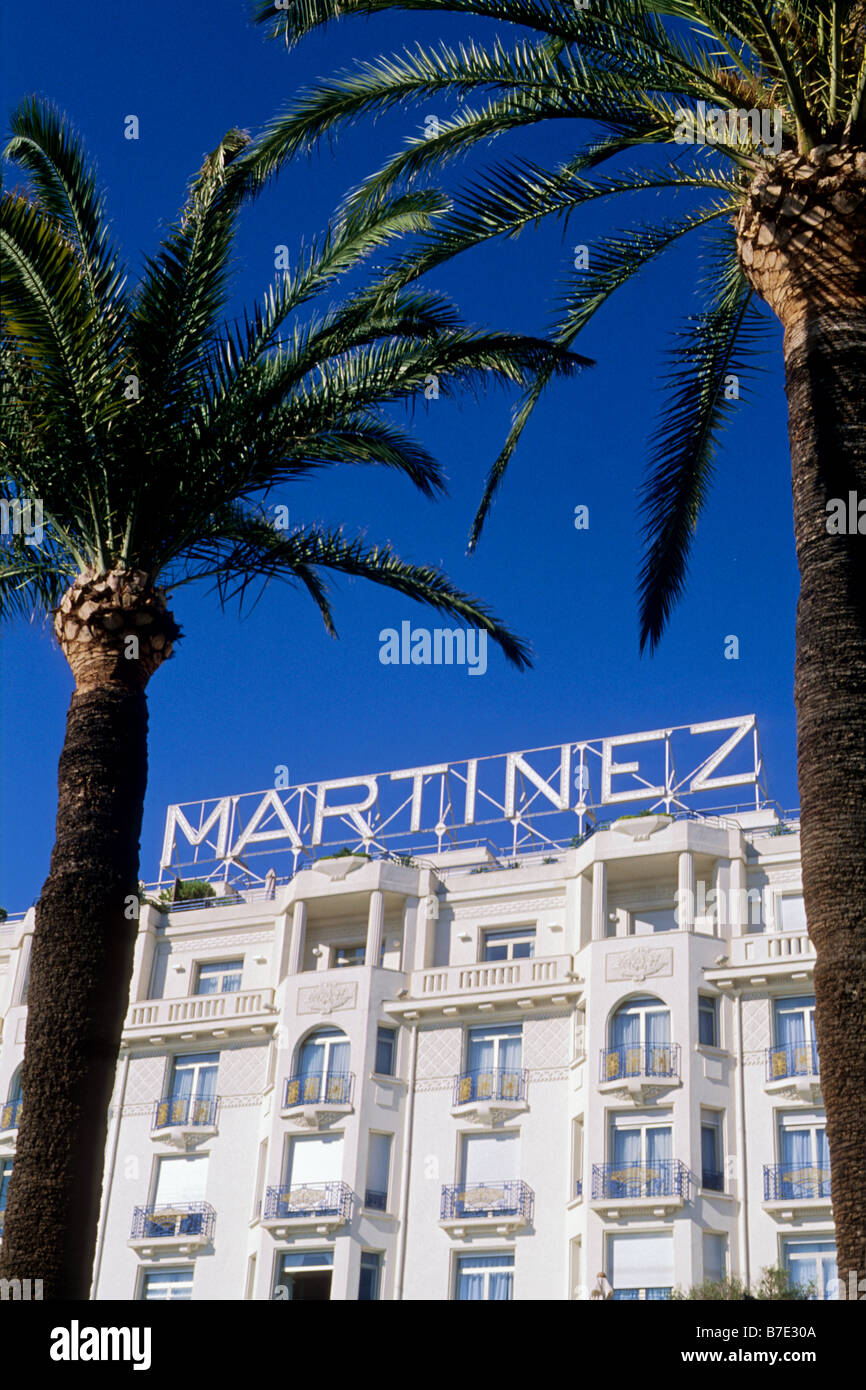 The prestigious Martinez palace in the Cannes Croisette Stock Photo