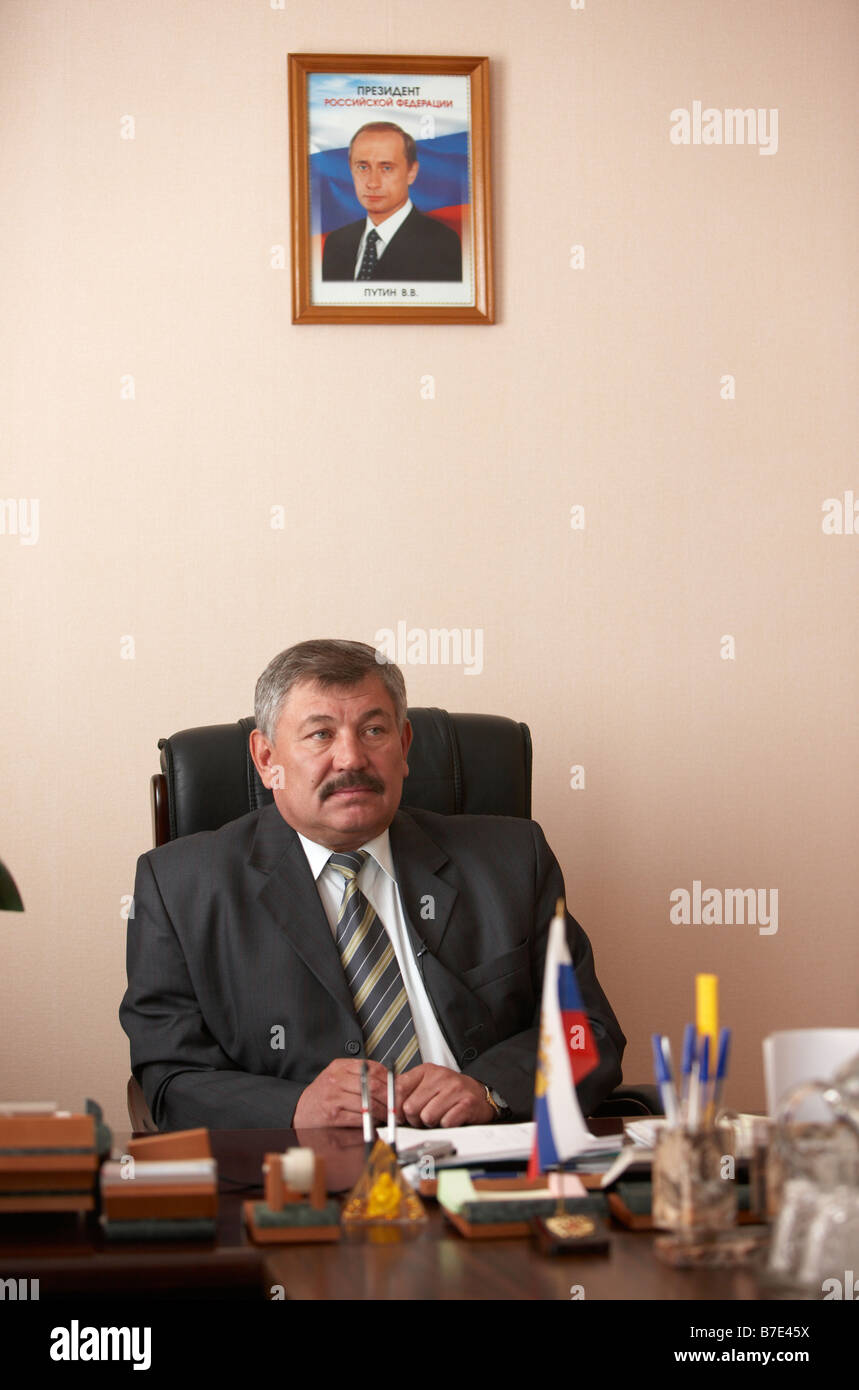 Alexander Maximov local official, Amguema, Chukotka Siberia Russia Stock Photo