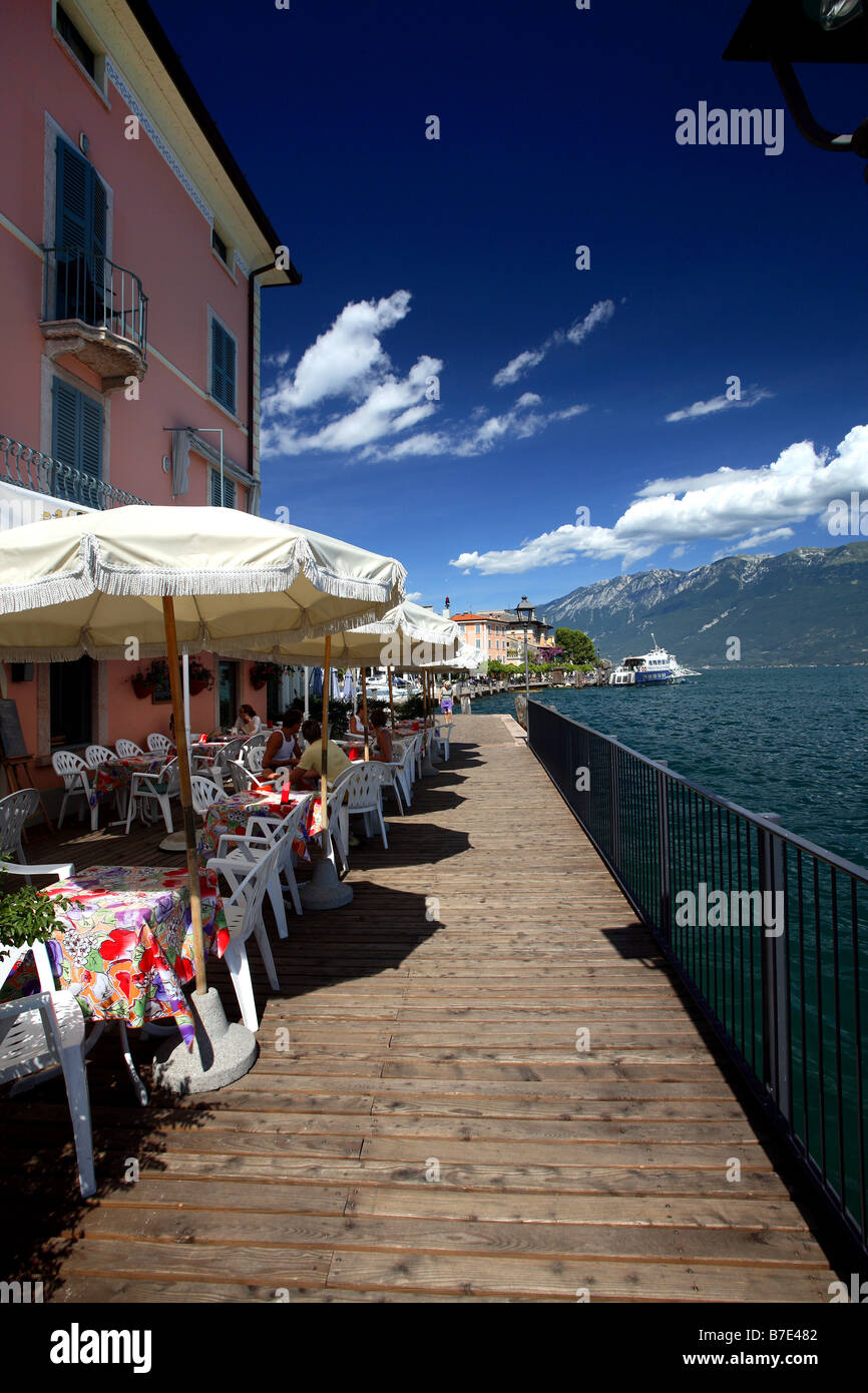 Lakeside, Garda lake, Gargnano, Trentino Alto Adige, Italy Stock Photo