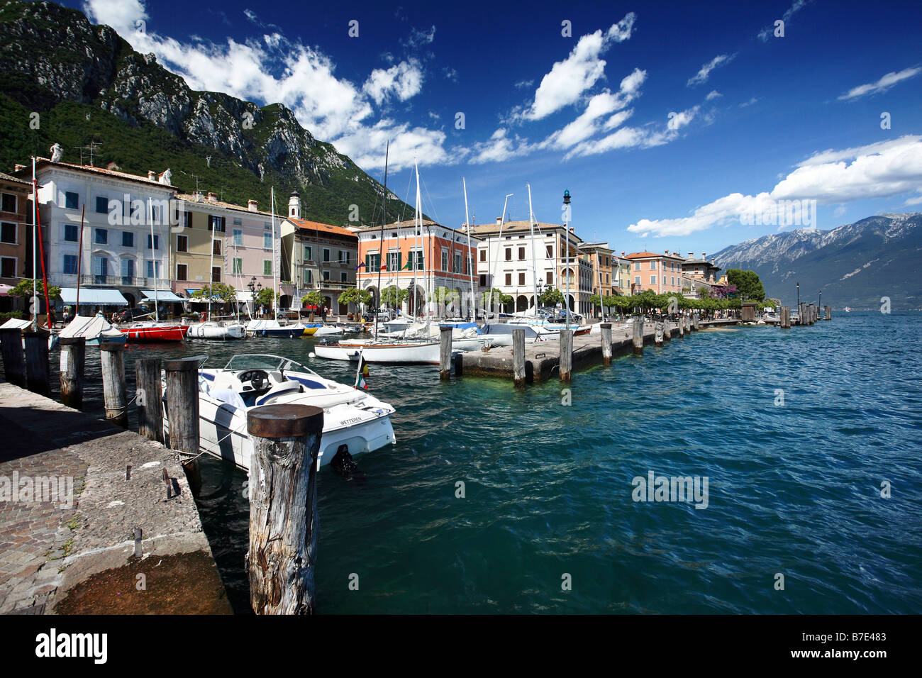 Little port, Garda lake, Gargnano, Trentino Alto Adige, Italy Stock Photo