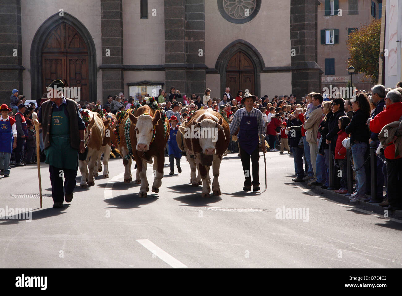 La Desmontegada fair, Predazzo, Valle di Fiemme, Trentino Alto Adige, Italy Stock Photo