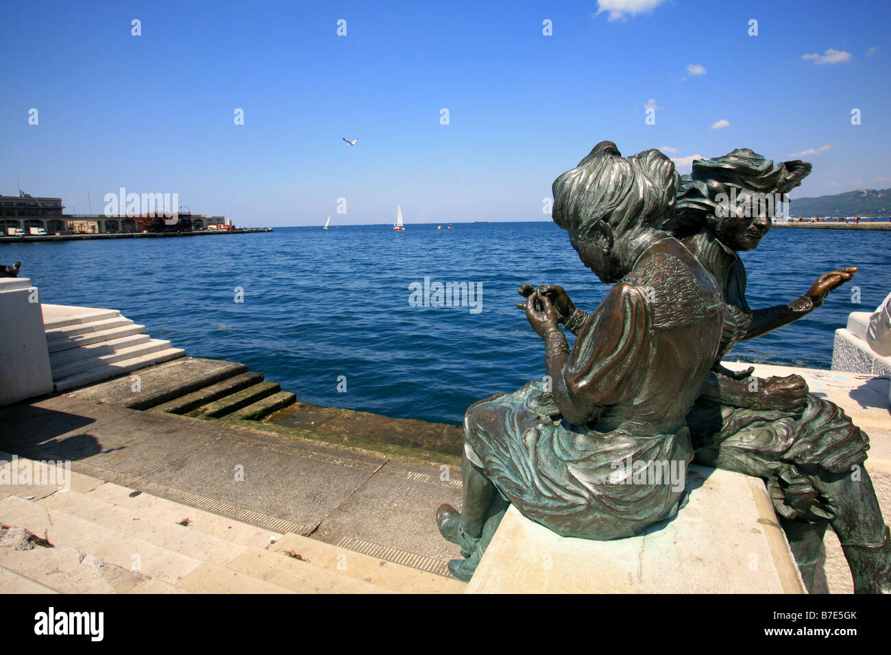 Bersagliere monument, Unitï¿½ d'Italia square, Trieste, Friuli Venezia Giulia, Italy Stock Photo