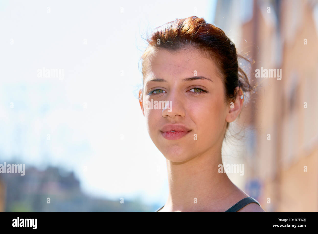 Teenage girl urban portrait outdoors Stock Photo Alamy