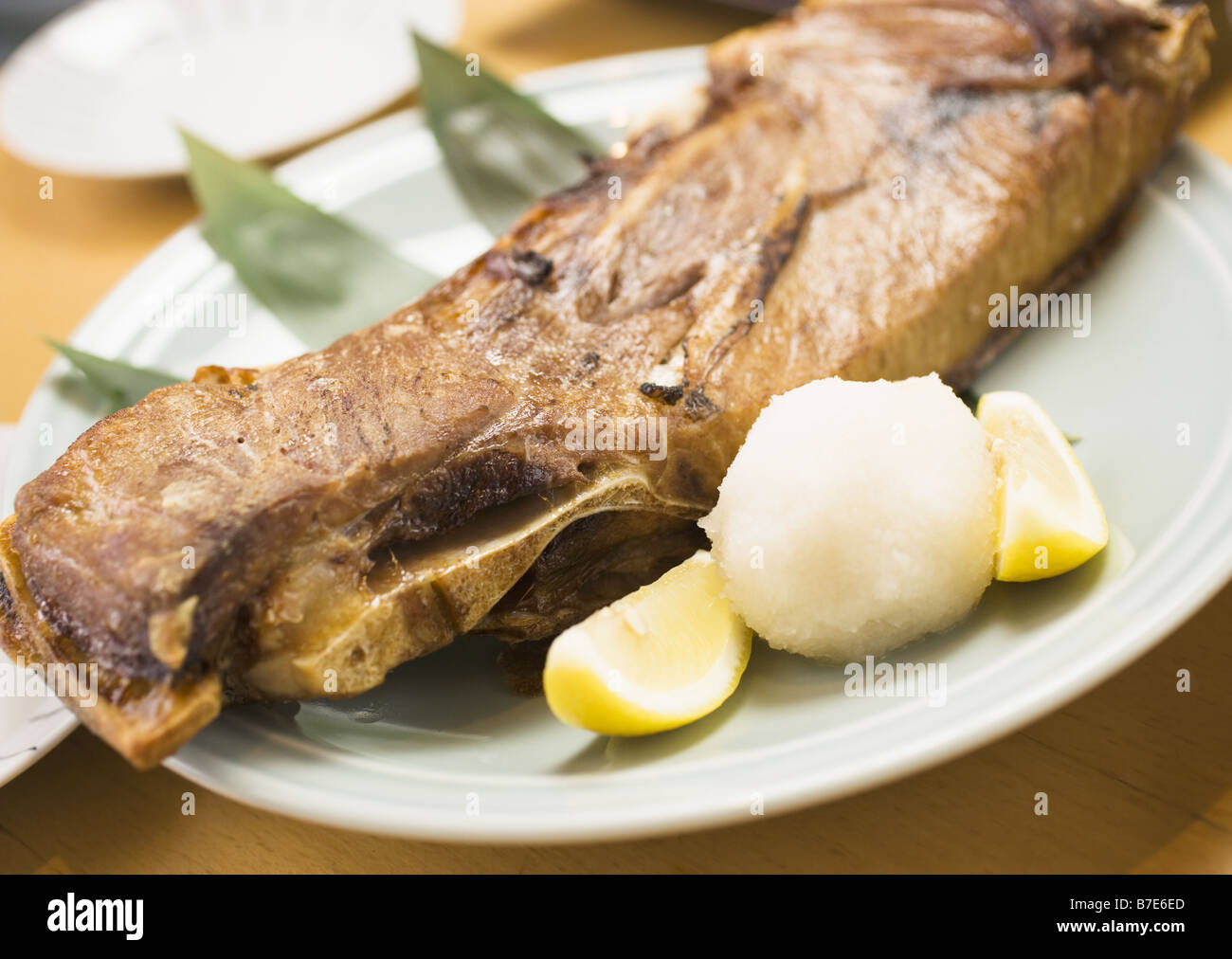 Grilled Tuna Head Stock Photo Alamy