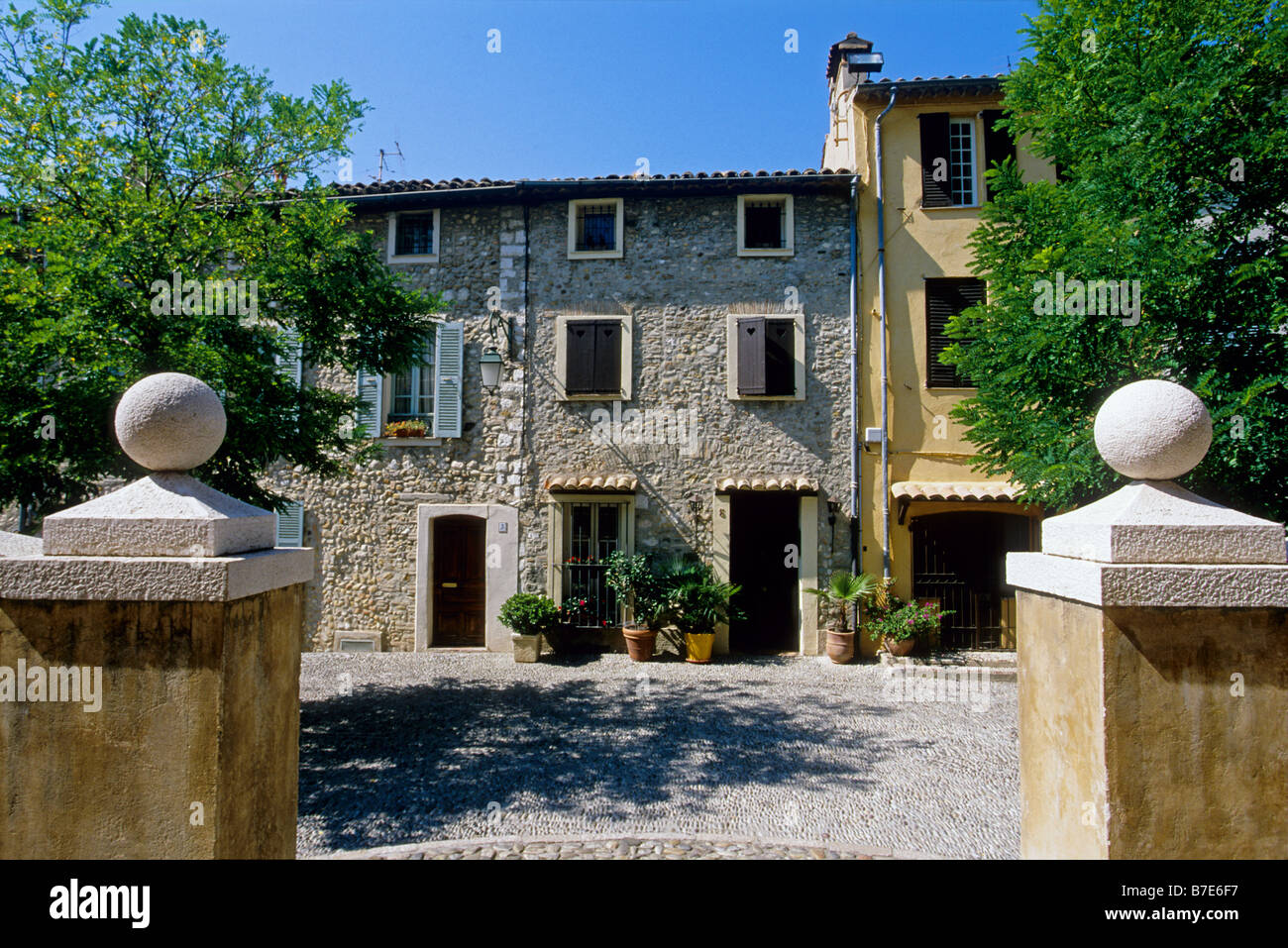 Medieval village of Cagnes sur mer Stock Photo