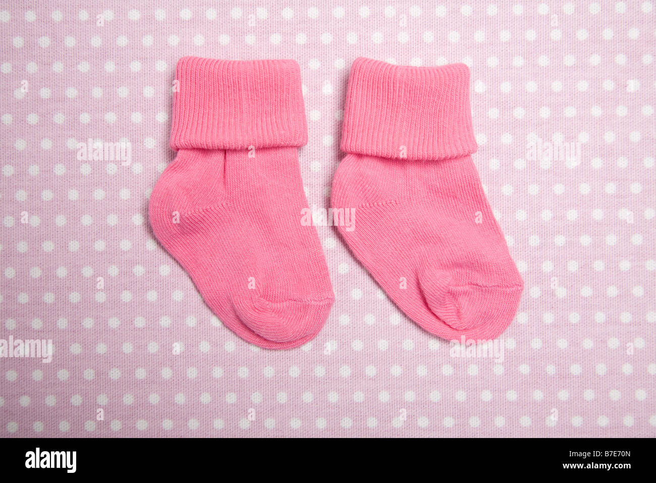 Pink baby socks Stock Photo Alamy