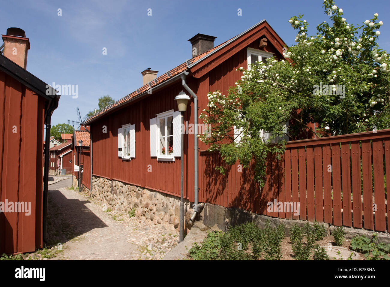 Alley in Strängnäs Stock Photo