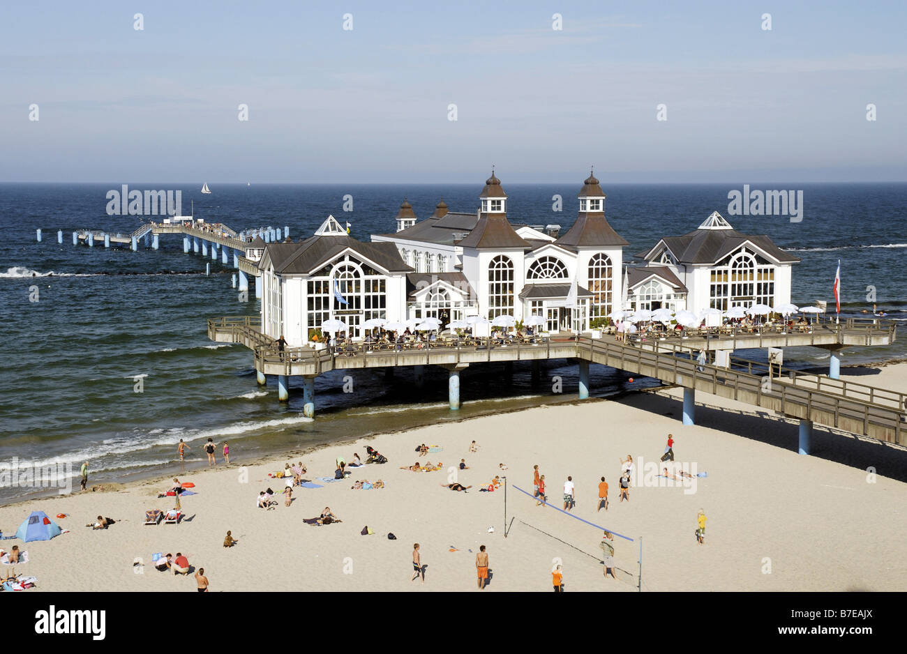 Seebruecke Sellin, Germany, Mecklenburg-Western Pomerania, Ruegen Stock ...