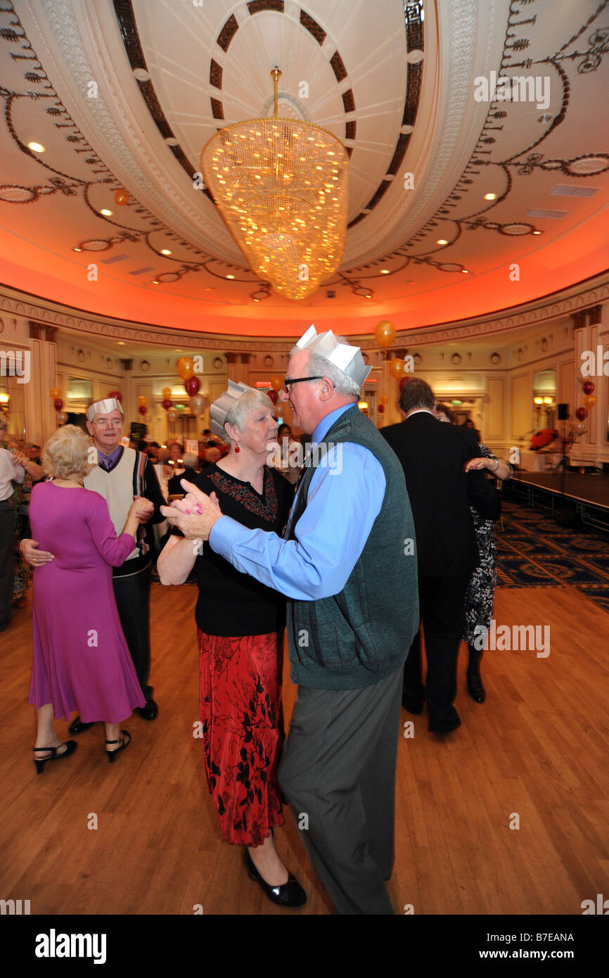 Over 50's Council Christmas dance Bradford West Yorkshire UK Stock Photo